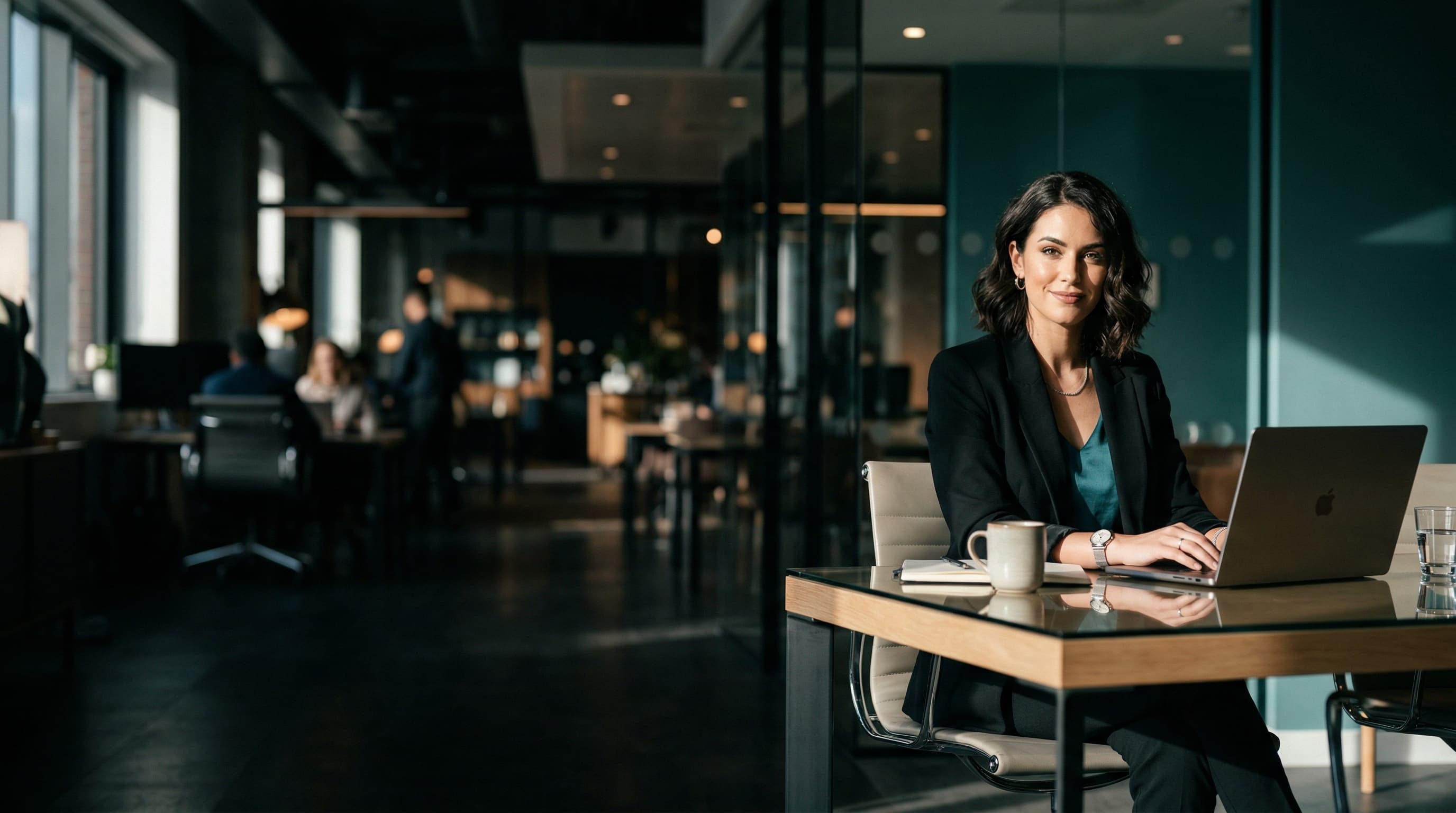 Confident business owner at her desk, ready to grow her business